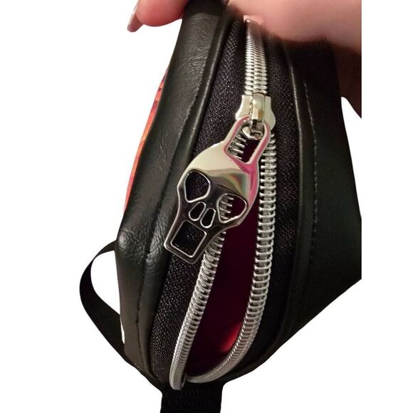 Custom Rose Print Crossbody Coffin Bag with Matching Coin Purse - Picture 2 of 6